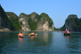 Kayak à baie d'Halong